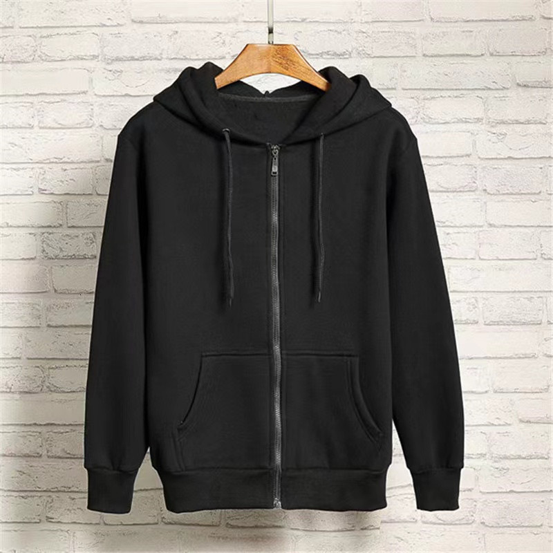 Loose oversize Korean version thickened and plush loose casual long sleeved hoodie solid color oversized jacket