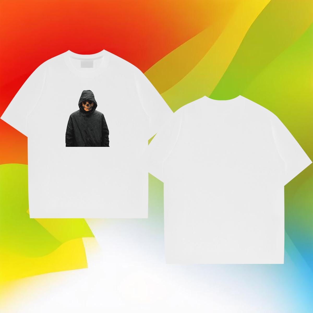Factory Direct Men T Shirts skull Clothings 100% Cotton 230g Casual Comfortable DIY Printed Crew Neck Tshirts