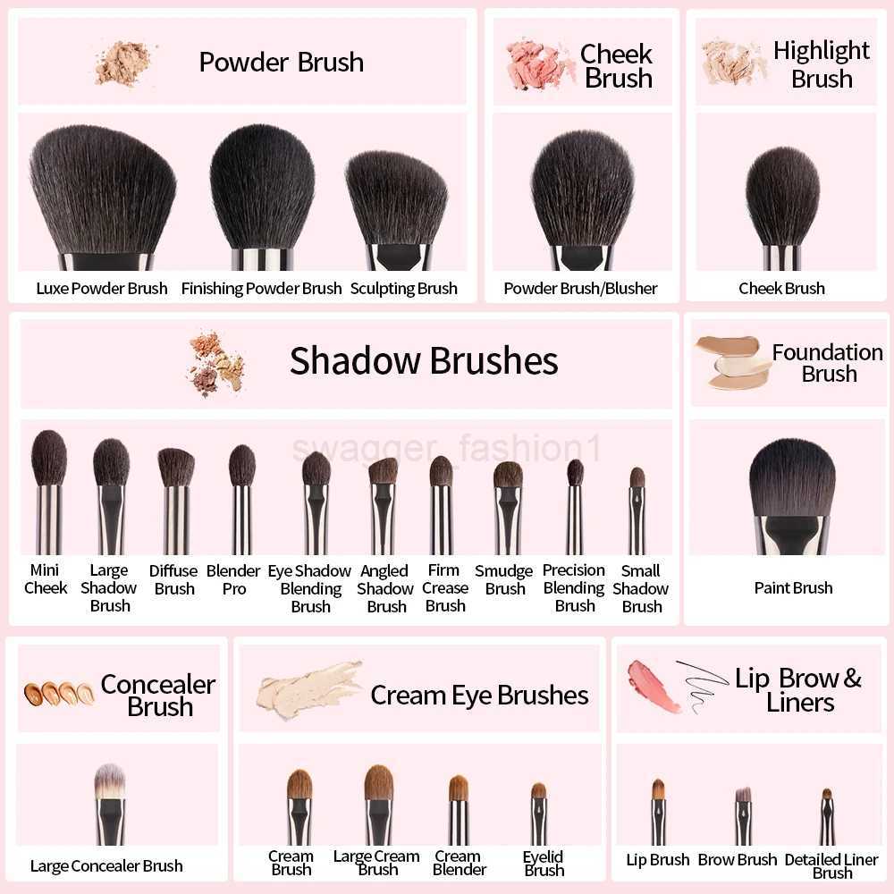 OVW Natural Makeup Brushes Set Eyeshadow Make Up Brush Goat Hair Kit for Makeup nabor kistey Blending pinceaux maquillageXJ240807
