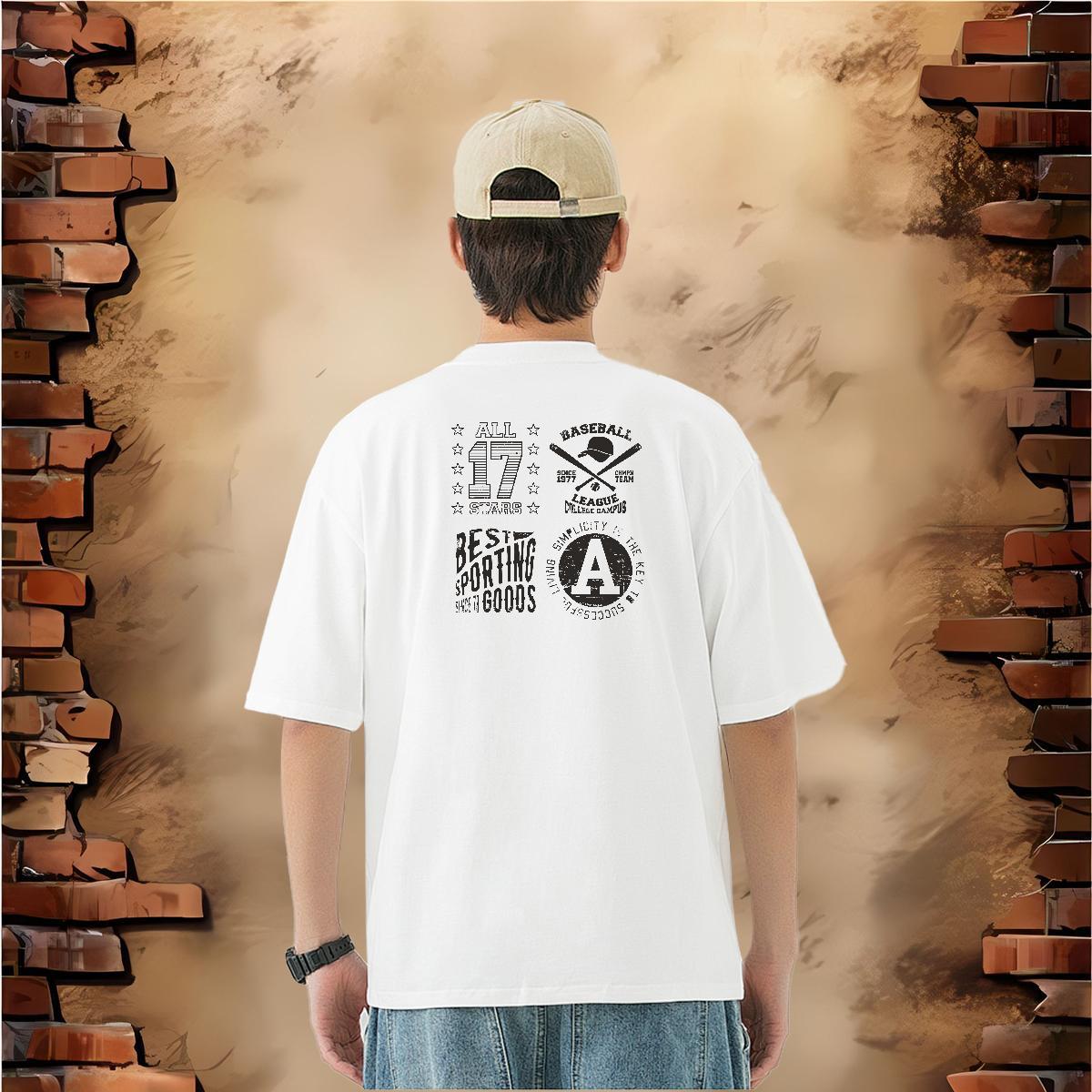 Fashion Man T Shirts letter Tees 230g Pure Cotton Hip Hop Comfortable Custom Anime Short Sleeve O-Neck Men Tshirts