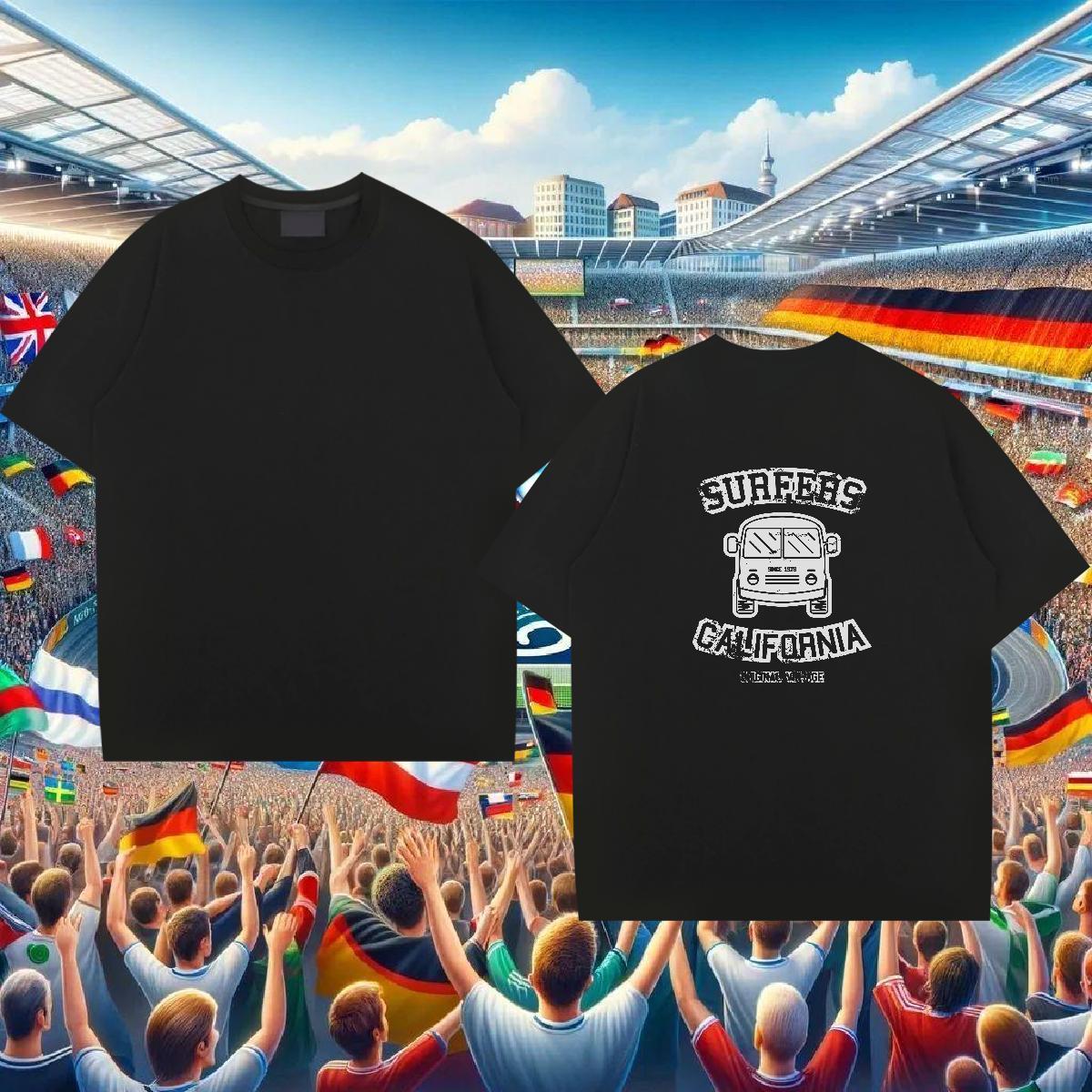 Brand T Shirt For Man letter Tees 230g 100% Cotton High Street Hip Hop Classic Black Oversized Short Sleeve Soft Couples T Shirts