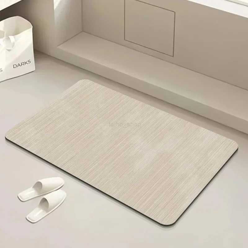 1Pc Non-Slip Bath Mat Diatomite Mat with Rubber Padding Soft Absorbent Bathroom Rug diatomite mud floor mats for Hallway ShowerXJ240807