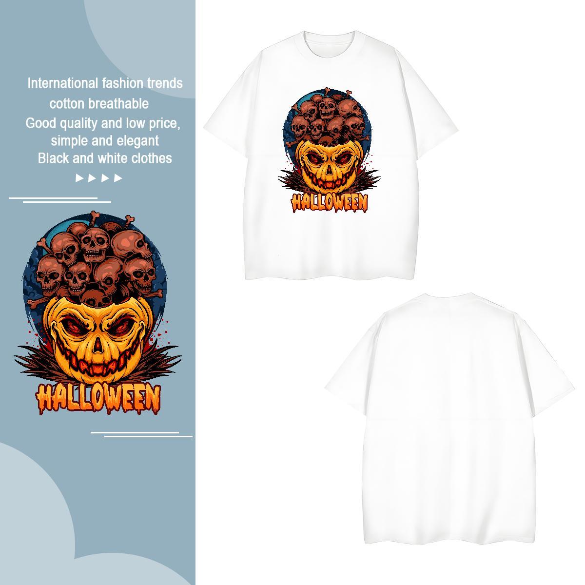 Brand T Shirts Men skull Breathable Soft Street wear Hip Hop Anime 100% Cotton 230g Mens Tshirts 2024 Designer Polos