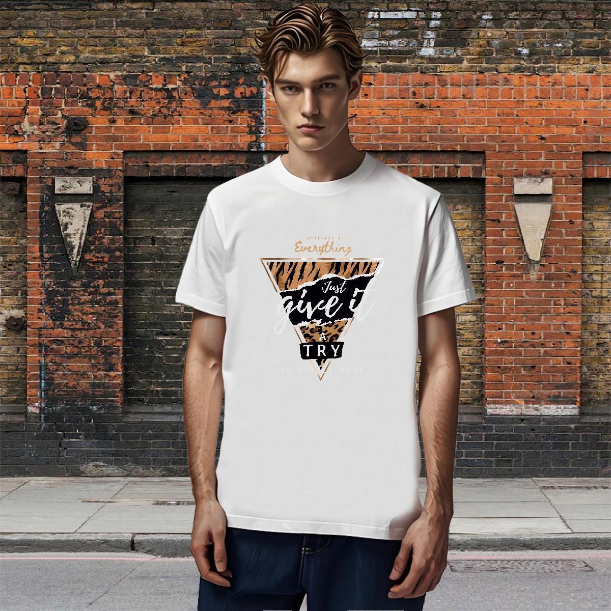 Custom Mens T Shirts letter Clothes 230g Cotton Home Outdoor Loose Oversized Round Neck Short Sleeve Men Clothes T-Shirt