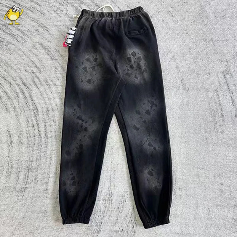 ss RRR123 Pants Men Woman 1 Top Quality Vintage Washed Do Old Graffiti Heavy Fabric Casual Loose Joggers Sweatpants 240806