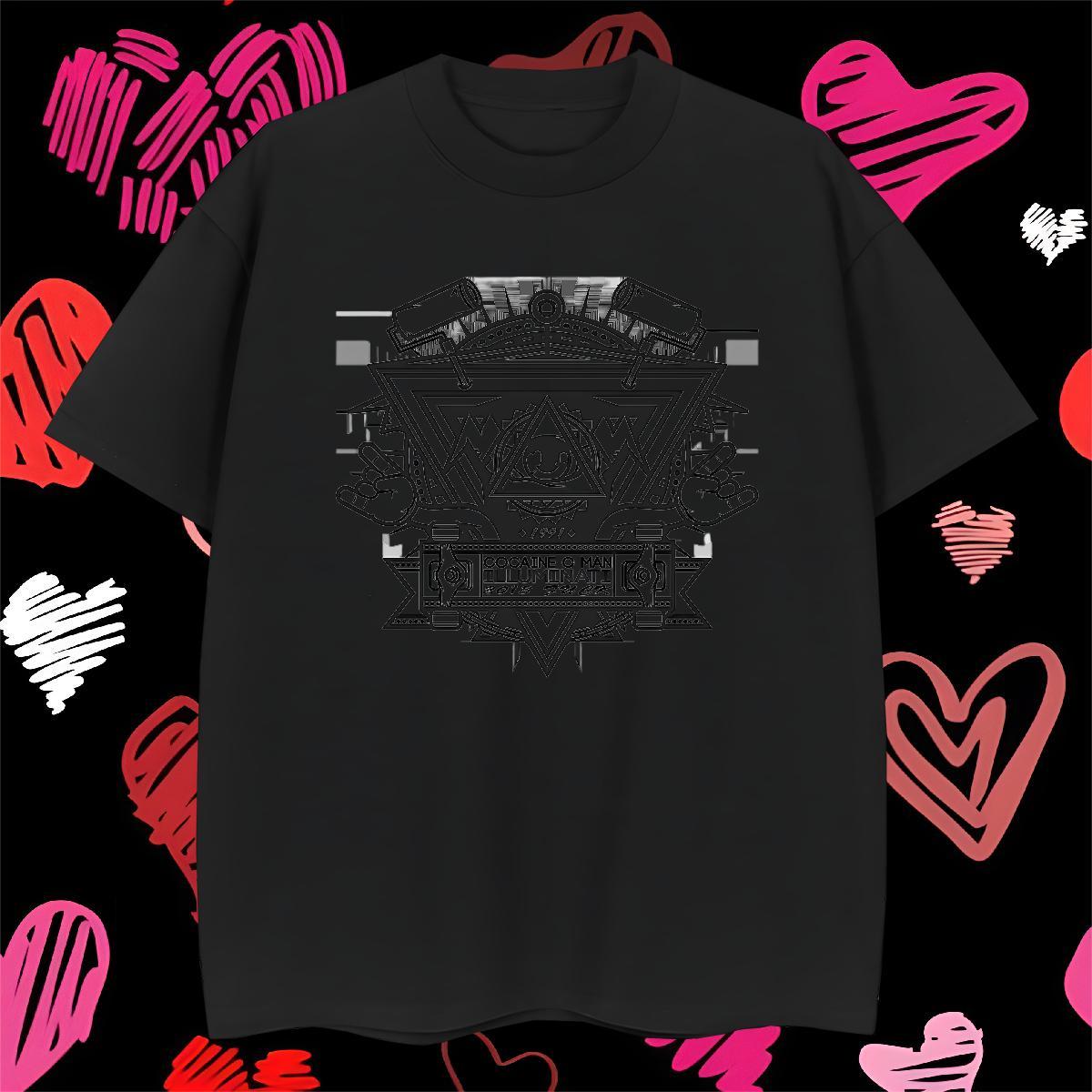 New Designer Men T Shirts eye of the devil Top Tees 230g Pure Cotton Sports Casual Cool Design Customized Breathable Short Sleeve Tshirt for Man Woman