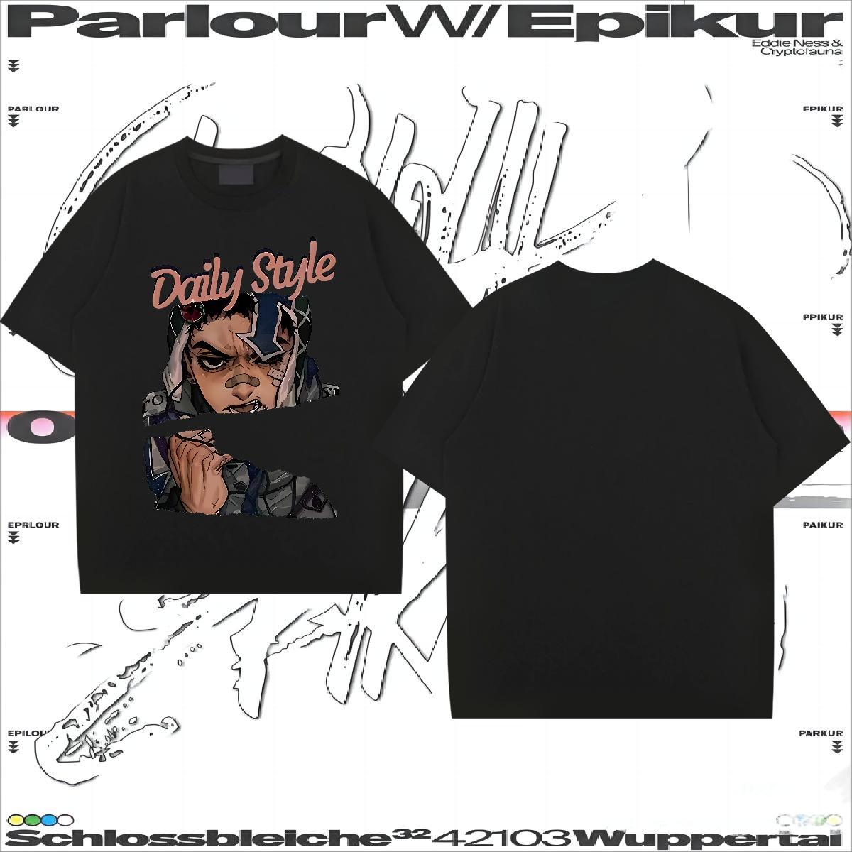2024 New T-Shirts for Men portrait Tops Shirt 230g Pure Cotton Casual Unisex Oversized Breathable Soft Men Clothes T-Shirt