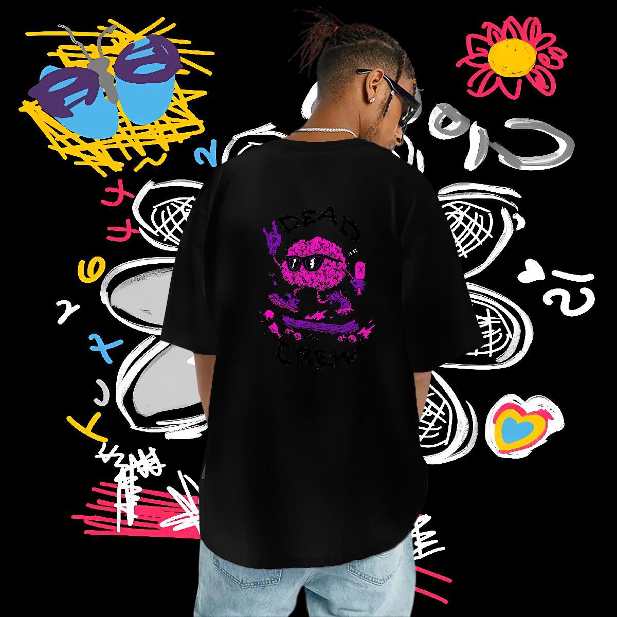 Fashion New T Shirts Men letter Top Tees 230g 100% Cotton Casual Beach Popular DIY Printed Crew Neck Men Tshirts