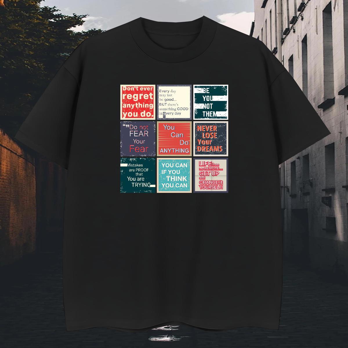 Factory Direct Man T Shirts letter Clothes 230g 100% Cotton Sport Comfortable Customized Print Breathable Short Sleeve Men Tshirts