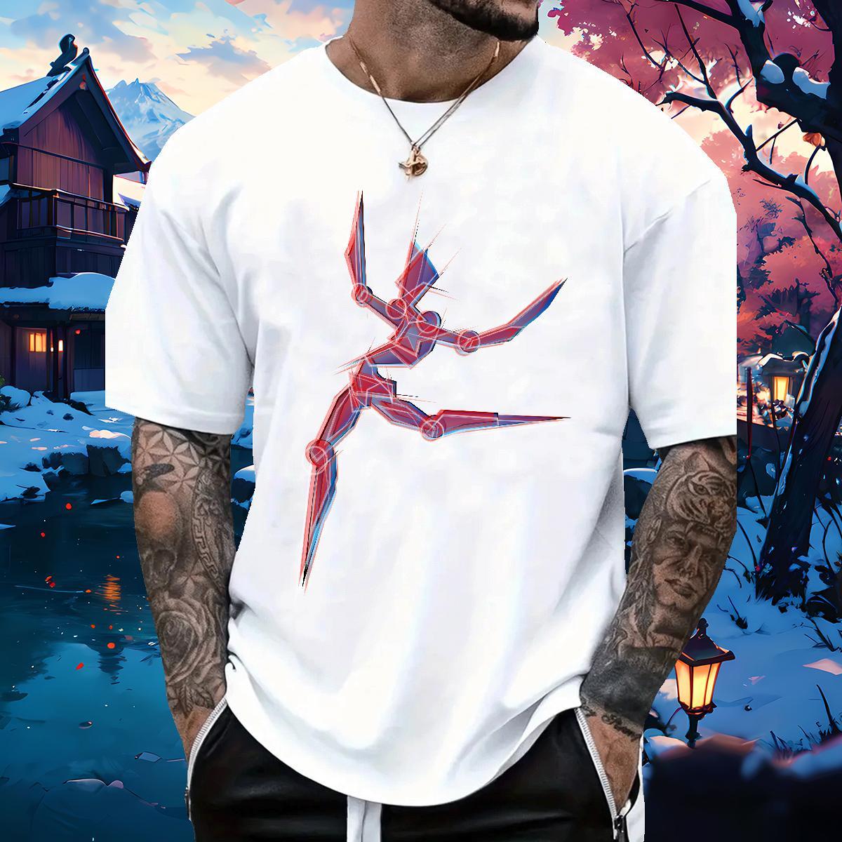 Fashion Casual Man T Shirts ET Wear 230g 100% Cotton Daily Wear Cool Design Custom Big Size Crew Neck Breathable Men Tees