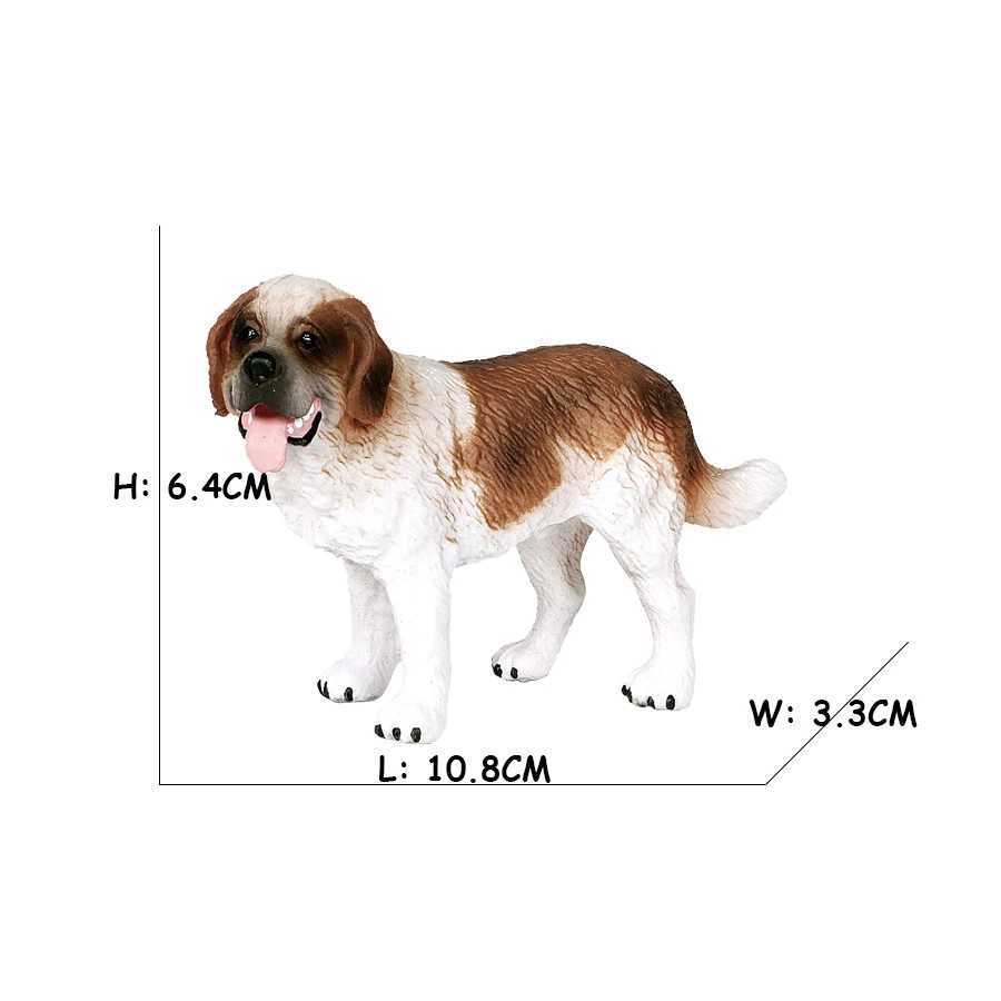 Other Toys Simulation Plastic Animal Figurine Cute Pet Dog Figures Saint Bernard Playset Family Animal Model Collectible Decoration Kid ToyL486