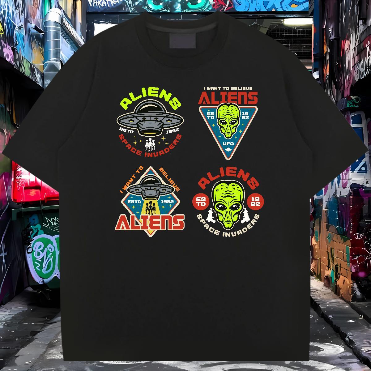Brand T Shirts Men ET Tee Shirt 230g 100% Cotton Spring Summer Wholesale Graphic Breathable Short Sleeve Couples T Shirts
