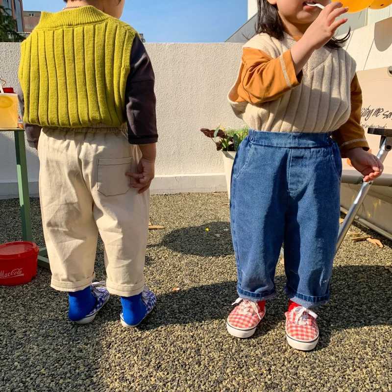 Jeans Spring new design Kids jeans Children 2 colors loose denim Hip pants
