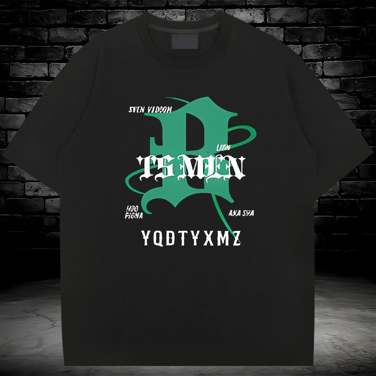 2024 Summer T shirt letter Tees 100% Cotton 230g Street Casual Wholesale Graphic Round Neck Short Sleeve Mens Tshirts