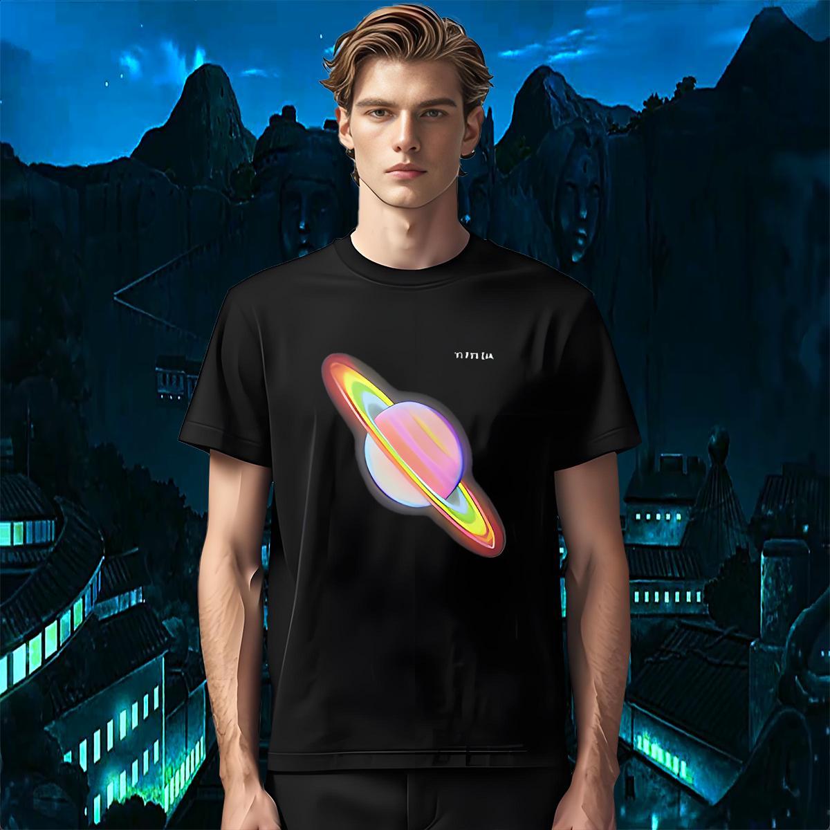 Fashion Mens T Shirts star Clothings 230g Cotton Sport High Quality Anime Crew Neck Breathable Men Tshirts