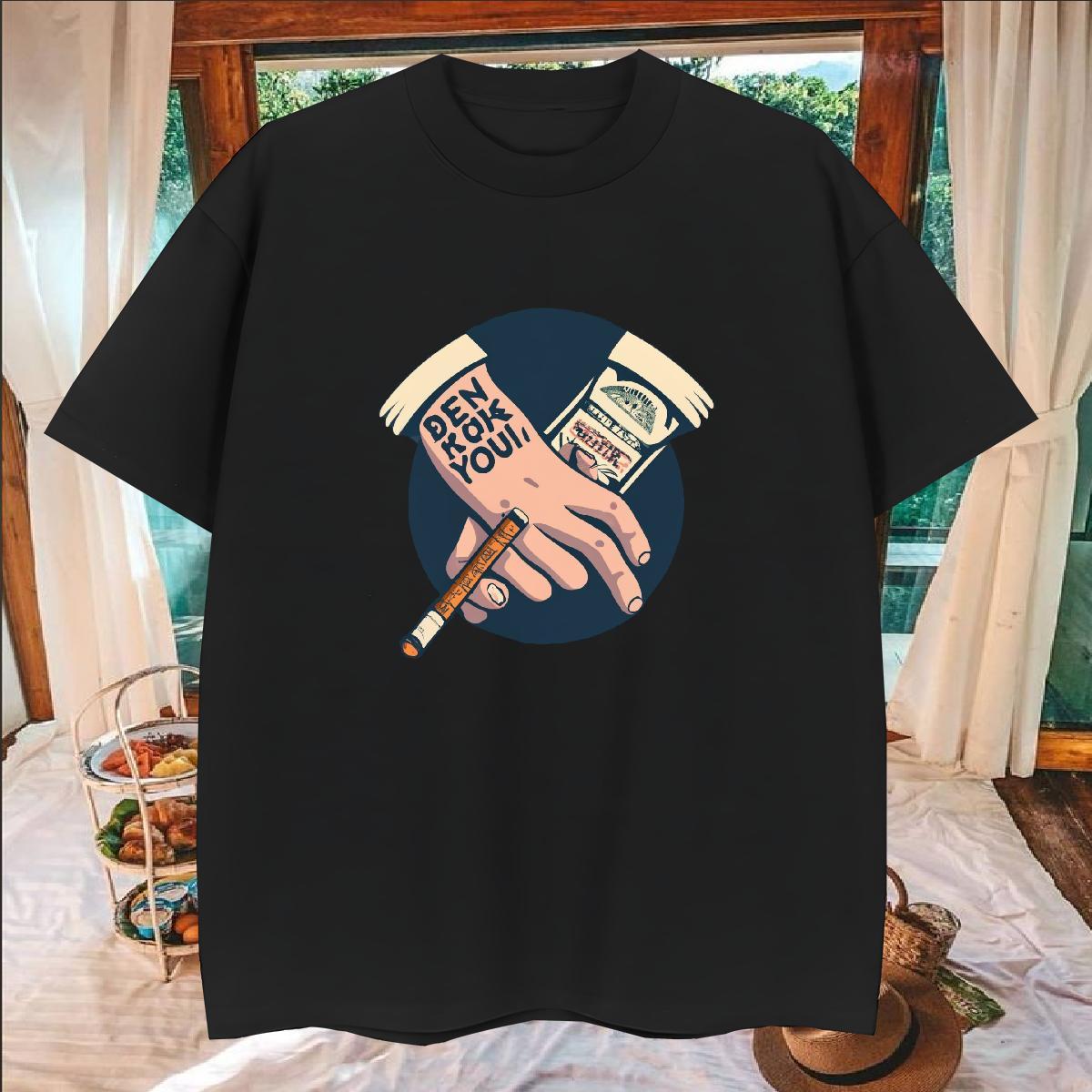 Fashion Casual T Shirts Men skull Tee Shirt 230g 100% Cotton Daily Outfit Wholesale Anime Breathable Soft Men Tops Tees
