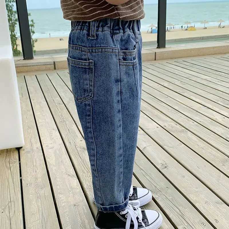 Jeans Boys Jean Pants Long Trousers Cotton 2024 New Spring Autumn Babys Kids Pants High Quality Childrens Clothing