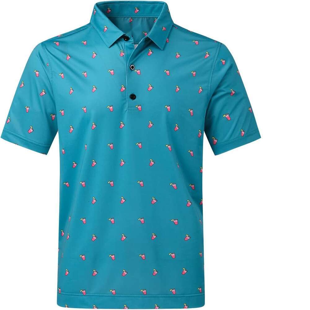 Polo shirt Shirts Moisture Wicking Dry Performance Mens Golf Shirt Regular Fit Fashion Print Sleeve Casual tops summer clothes Short sleeve - view 8