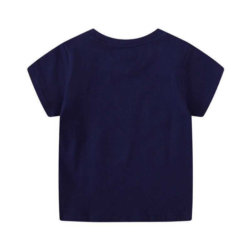 Summer childrens fashion cartoon glowing dinosaur short sleeved T-shirt boys breathable shirt zipper top childrens clothingW240718