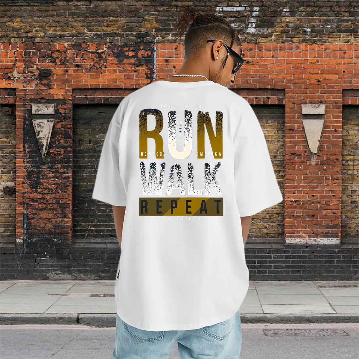 Customized T-Shirts for Men letter Tees Shirts 230g Pure Cotton Daily Wear Free Shipping Oversized 4XL O Neck Short Sleeves Men Tees