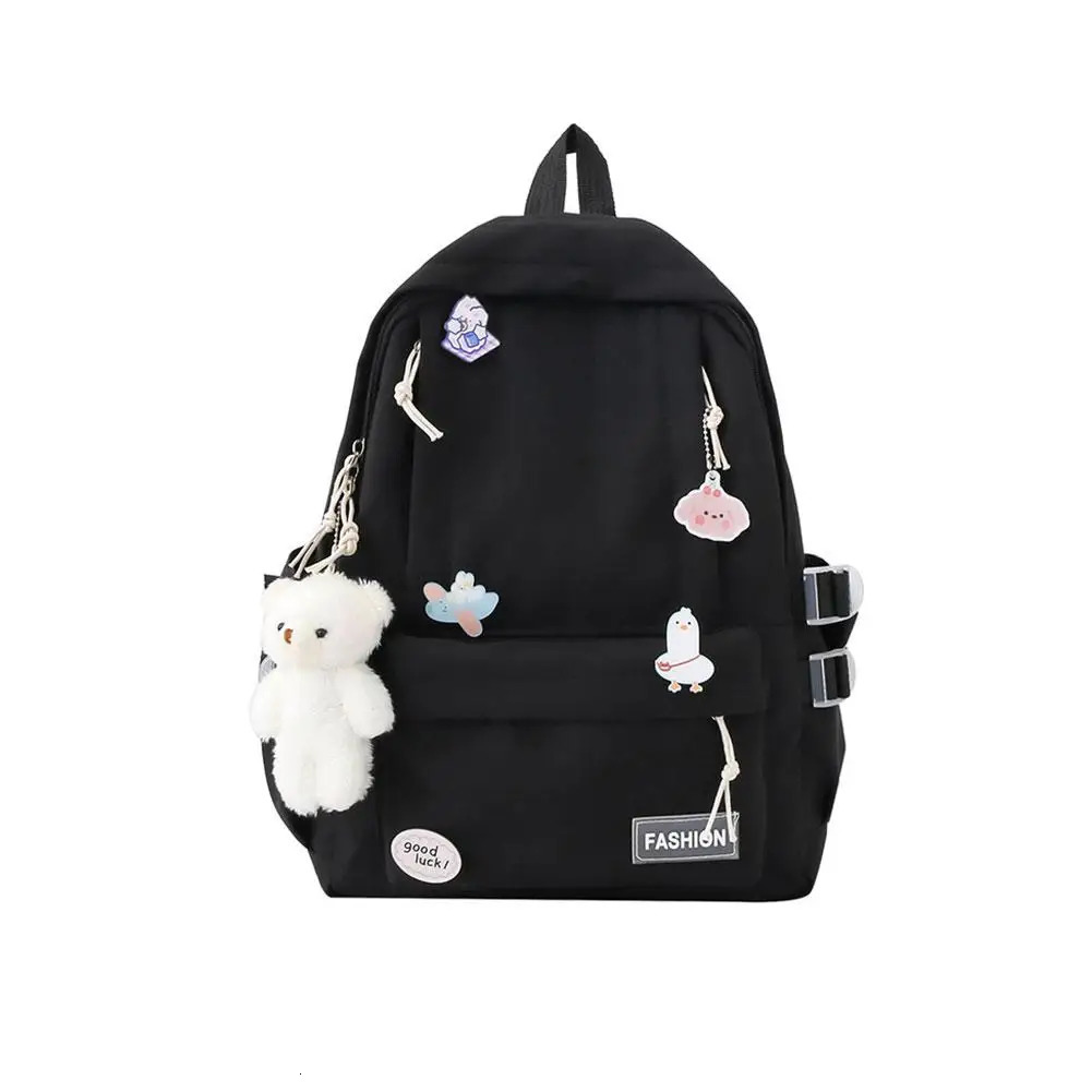 Lightweight Girl Backpack Large Capacity Sweet Leisure Fashion School Junior Korean Travel Bolt A4M0 240807