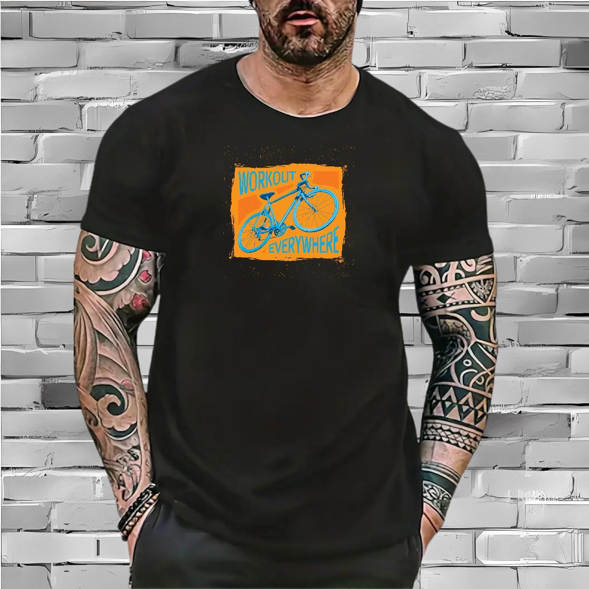 Stylist T-Shirts bicycle Tshirts 230g 100% Cotton Hip Hop Street Brand Custom Printed O-Neck Short Sleeve Men Tshirts