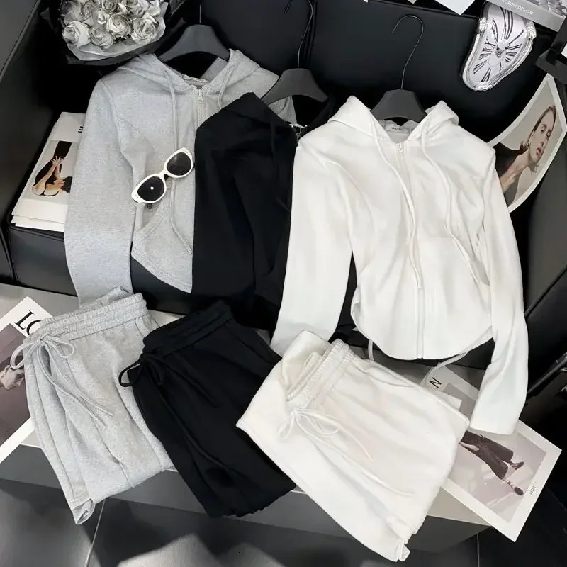 Casual Hooded Top Bell-Bottom Pants Sweater Suit Sports Style Two-Piece Set High-End Stylish 240807