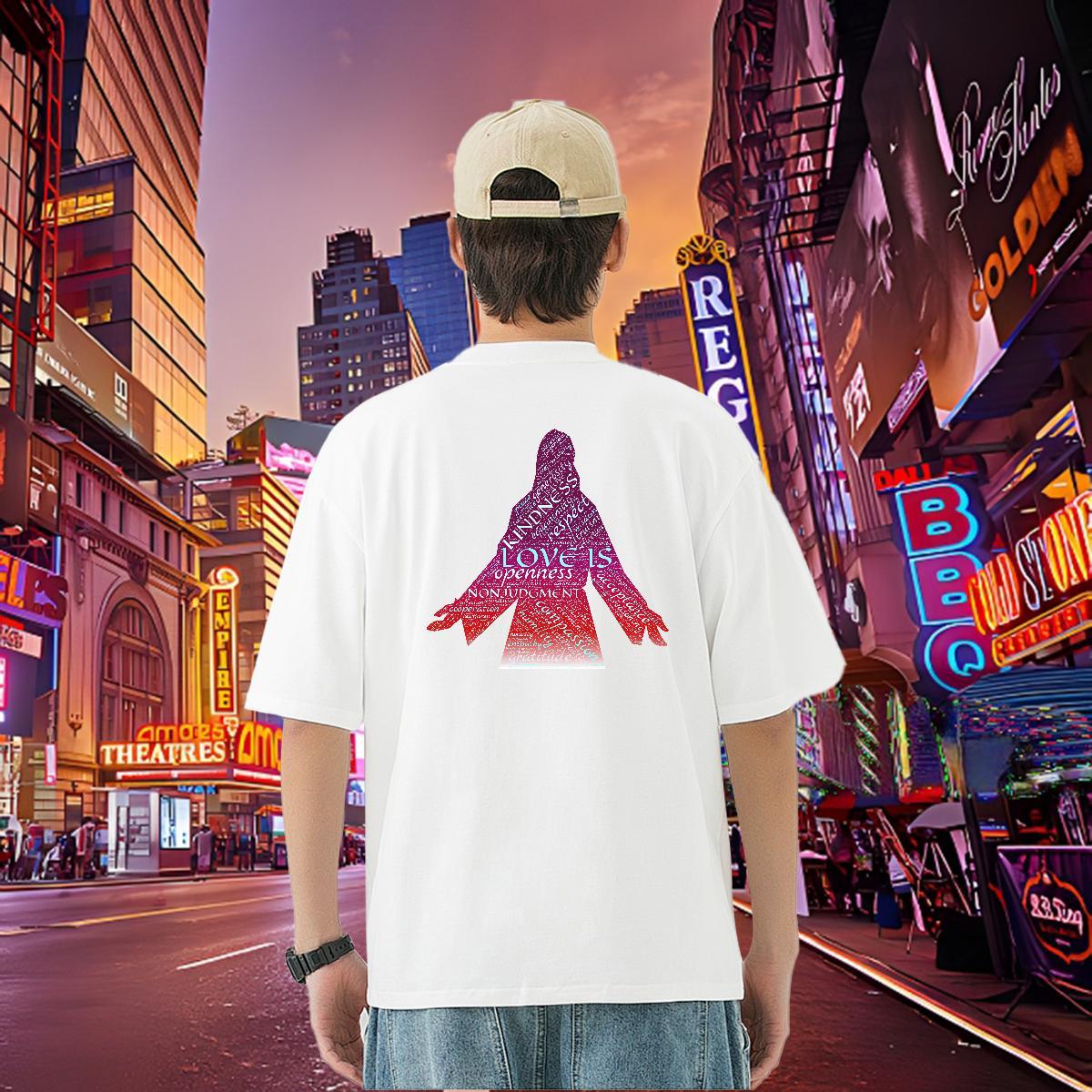 Classic Mens T Shirts portrait Polos 230g Pure Cotton Casual Beach Brand DIY Anime O-Neck Short Sleeve Men Clothes T-Shirt