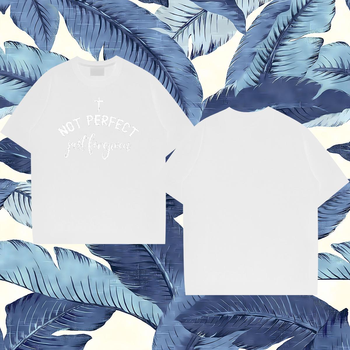 Designer Fashion T Shirts Men letter Clothes 230g Cotton Beach Cool Design Plus Size Custom Breathable Short Sleeve Mens Tshirts