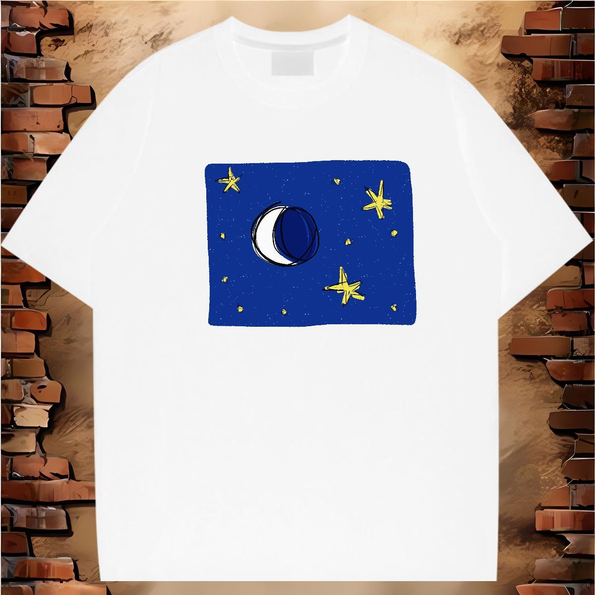 Wholesale T-Shirts sky Tops Tees 230g 100% Cotton Street Wear Free Shipping DIY Logo Oversized Breathable Crew Neck Men Tops Tees