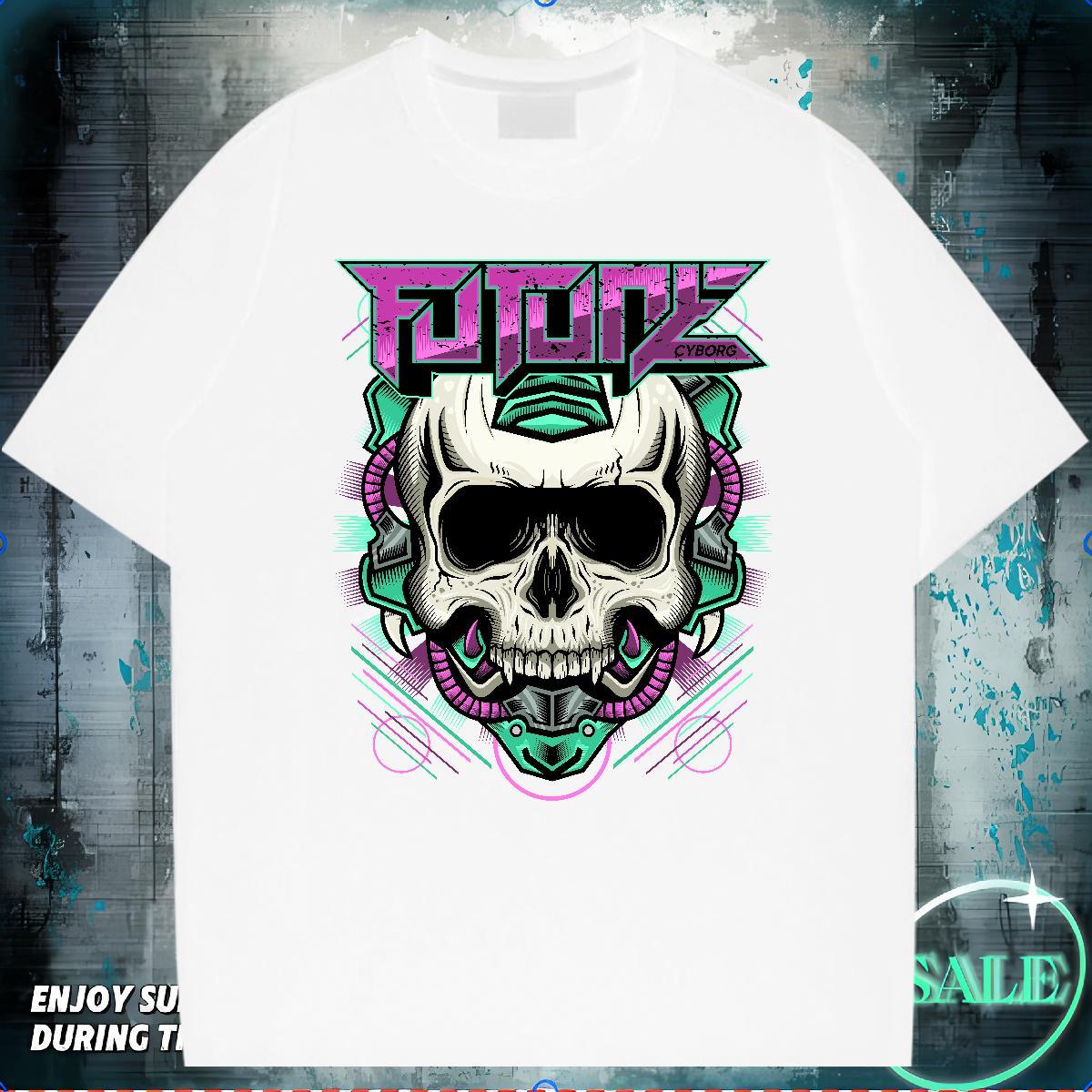 Fashion Designer Mens T Shirts skull Tshirts 230g Cotton Outdoor Unisex Asian Size Breathable Soft Couples T Shirts