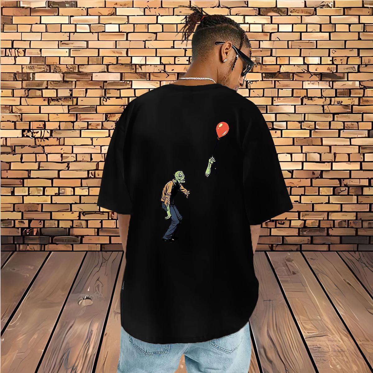 Custom T-Shirts for Men skull Tees Shirts 230g 100% Cotton Home Outdoor Comfortable Black White Round Neck Short Sleeve Tshirt for Man Woman
