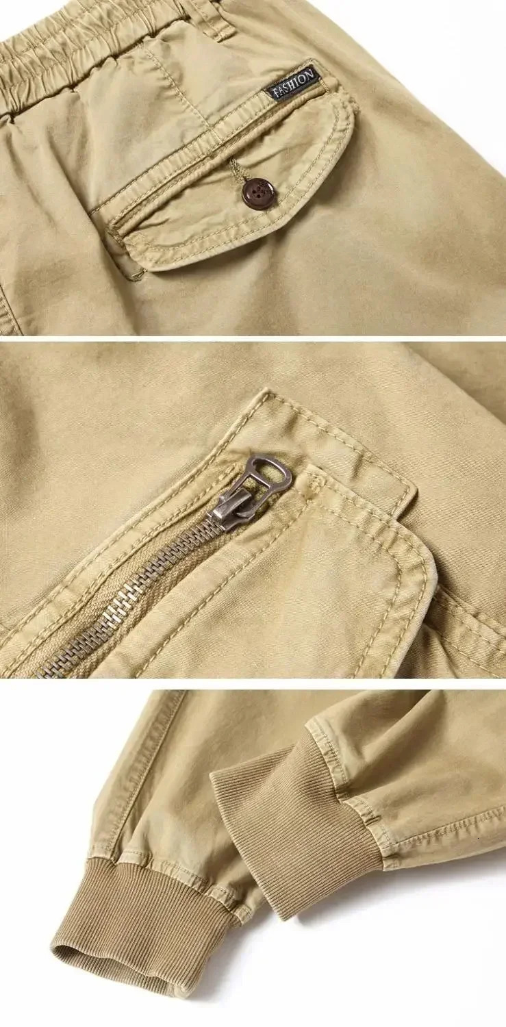 Men Military Tactical Washed Overalls Beam Pants Male Streetwear Casual Cargo for Trousers baggy 240806