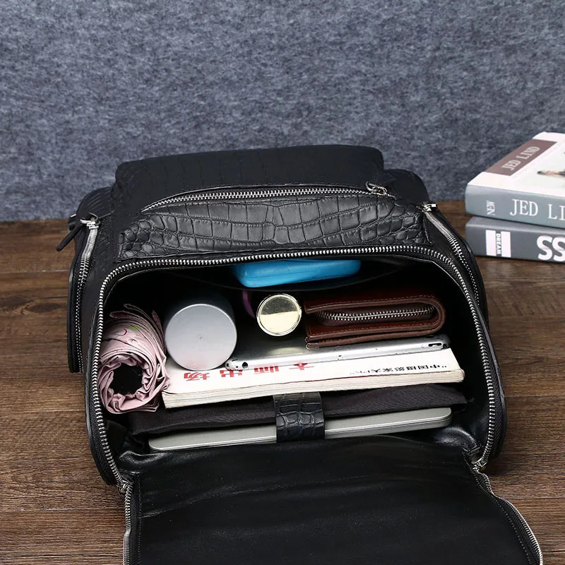 Mens genuine leather bags mens large backpacks travel outdoor factory direct delivery 240807