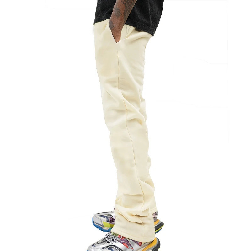 Spring Autumn Casual Pants Mens Streetwear Vintage Laceup Drawstring Solid Color Sweatpants Men Stylish 240806