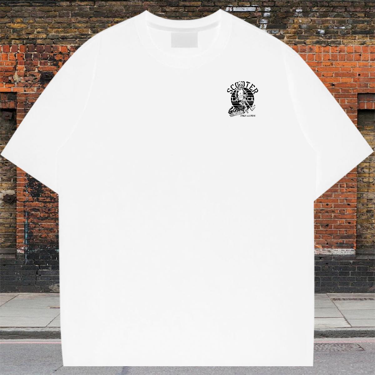 Fashion Casual Mens T Shirts skull Tops Tees 100% Cotton 230g Hip Hop Street Comfortable DIY Printed Breathable Short Sleeve Men Tshirts