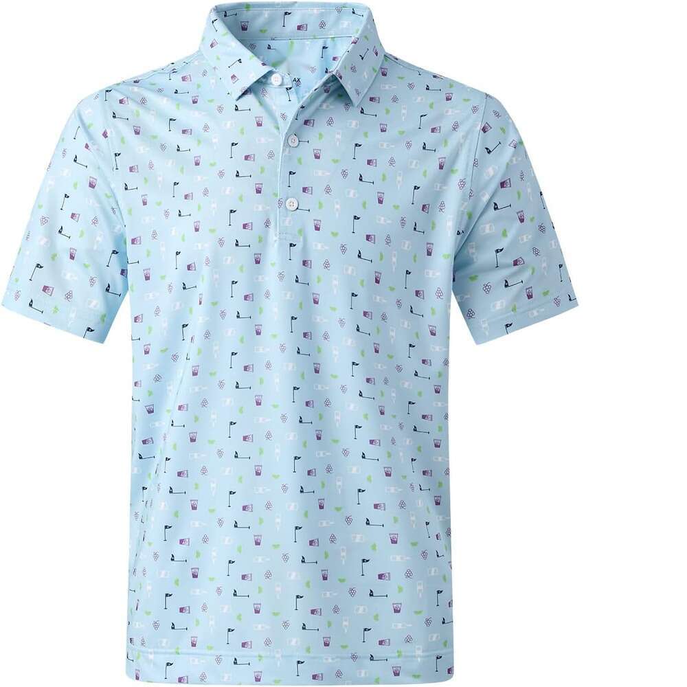 Fashion Mens Polo shirt Shirts Moisture Wicking Dry Performance Mens Golf Shirt Regular Fit Fashion Print Short Sleeve Casual tops summer clothes Shor