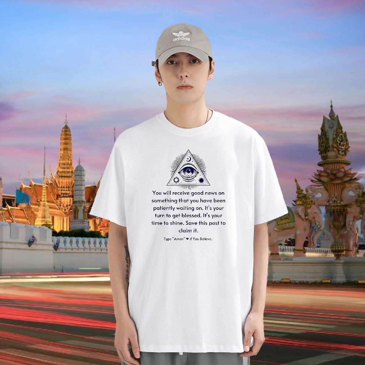 Fashion Mens T Shirts eye of the devil Clothings 230g Pure Cotton Casual Daily Wear High Quality Custom Print Plus Size O Neck Short Sleeves Men Tees