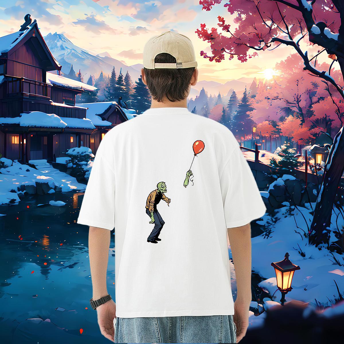 Customized T Shirts Men skull Tops Tees 230g Pure Cotton Outdoor Popular DIY Short Sleeve Soft Tshirts