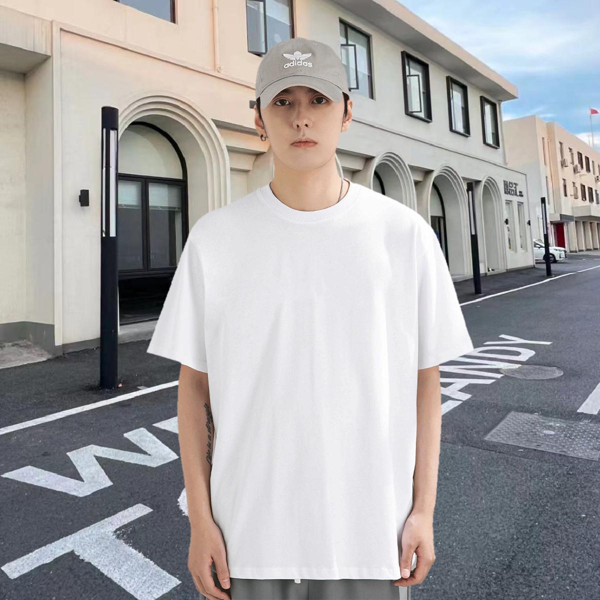 Custom Men T Shirts skull Tee Shirt 230g 100% Cotton Street wear Hip Hop Designer Anime Print Breathable Short Sleeve Men Tops Tees
