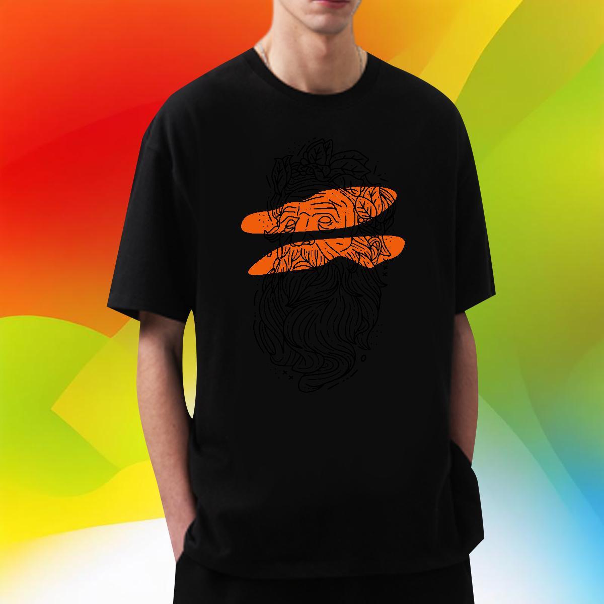 Classic Casual T shirt portrait Clothings 230g Pure Cotton Street wear Hip Hop Brand Graphic Crew Neck Breathable Mens Tshirts