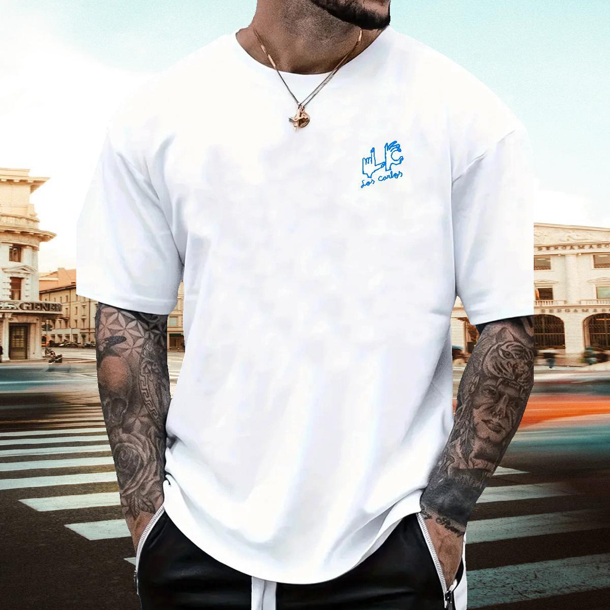 Brand T-Shirts for Men letter Tshirts 100% Cotton 230g Outdoor Cool Design DIY Logo Oversized Breathable Short Sleeve Men Tops Tees
