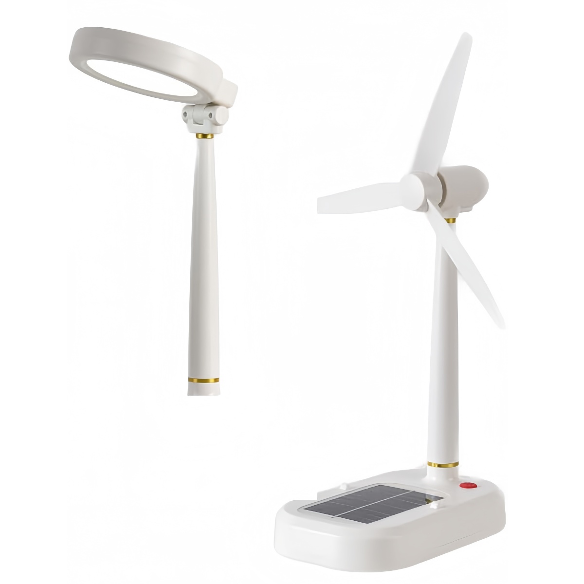 All-In-One Solar + USB Desk Lamp and Fan Perfect LED Bedtime Lighting Solution