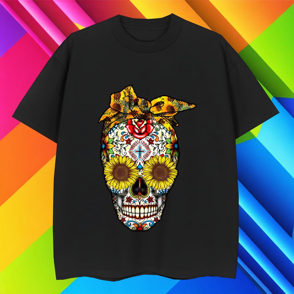 2024 DIY T Shirt For Man skull Polos 230g 100% Cotton Home Outdoor Free Shipping Floral Print O Neck Short Sleeves Mens Tshirts