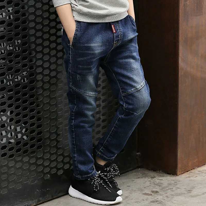 Jeans 4-11Y Fashion Childrens Jeans Boy Denim Trousers Kids Clothes Baby Boys Elastic Waist Pants Slim Jeans For Boy