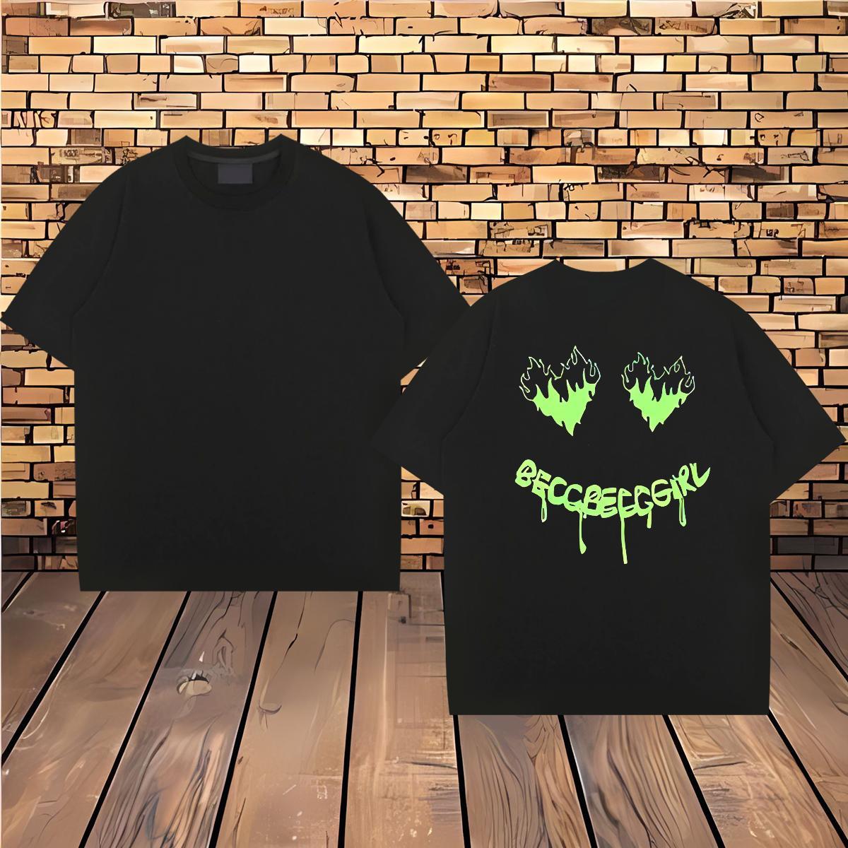 Designer Fashion Man T Shirts letter Clothes 100% Cotton 230g Daily Outfit Brand Custom Anime Breathable Crew Neck Couples T Shirts