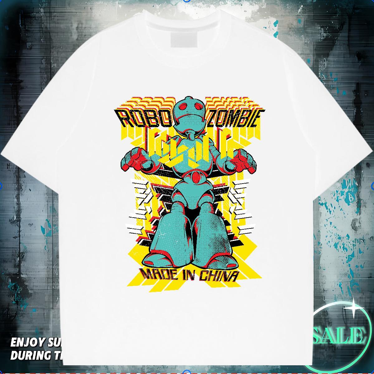 DIY Man T Shirts ET Tops Shirt 230g Cotton Anime Printing Street Popular Graphic Pure Cotton Tshirt for Man Woman