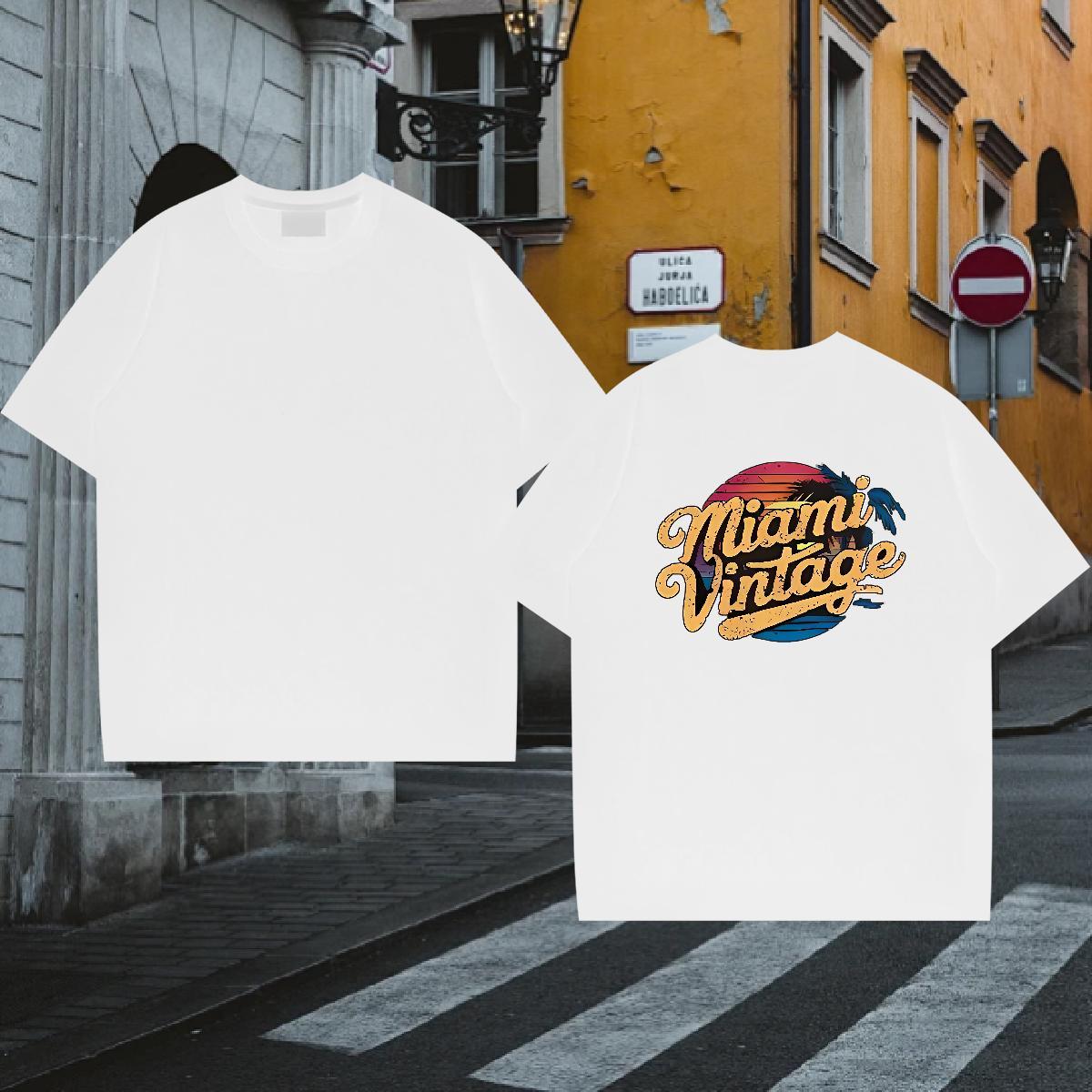Fashion Casual T-Shirts letter Tees 230g Cotton Hip Hop Street Loose Graphic Breathable Crew Neck Couples T Shirts