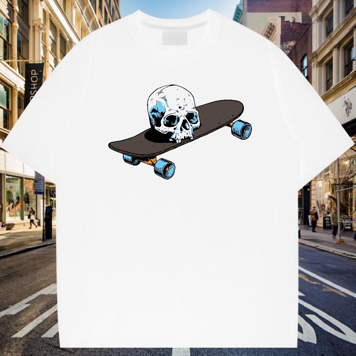Custom T Shirts Men skateboarding Tees 230g Pure Cotton Outdoor Comfortable Anime Short Sleeve Soft Mens Tshirts