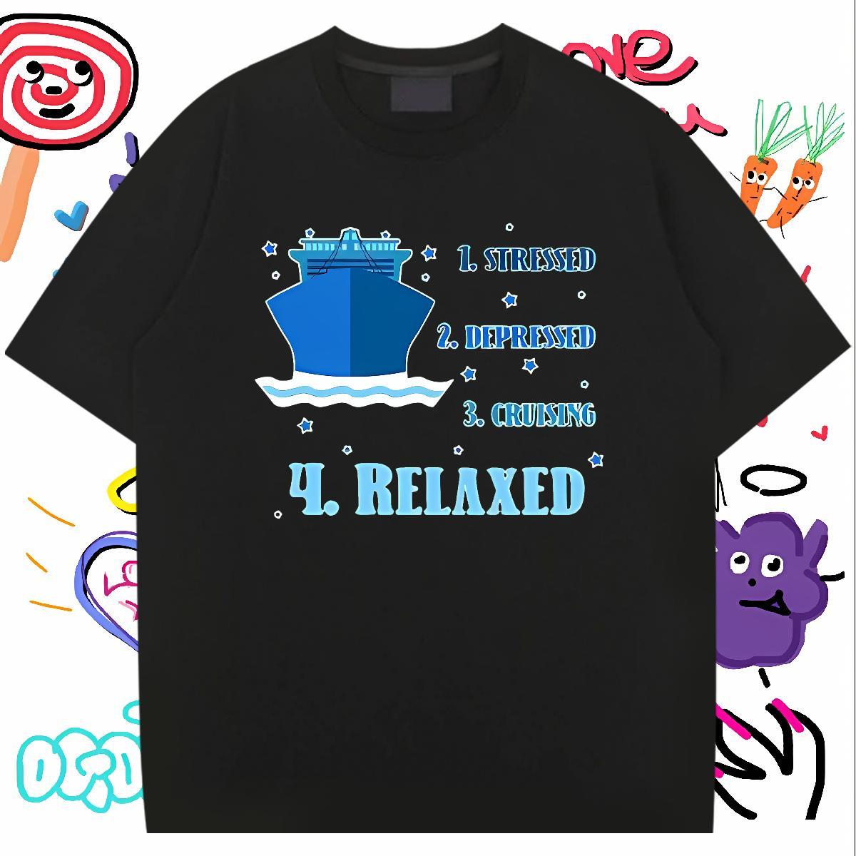 Fashion New T Shirt For Man travel Tops 230g Cotton Anime Printing Street Brand Customized Short Sleeve Soft Tshirts